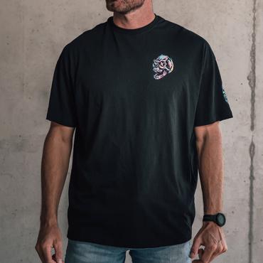 PRiDEorDiE skull oversize T-Shirt -black